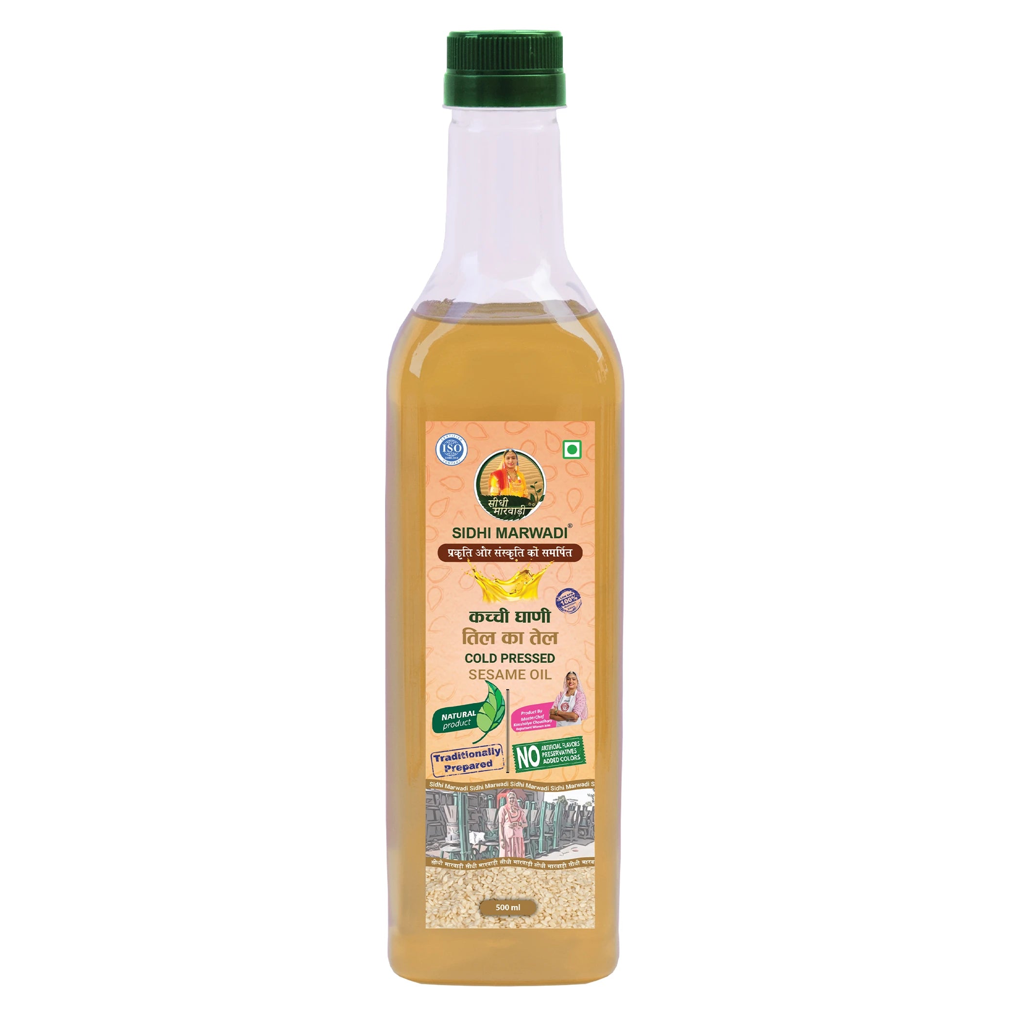 Sidhi Marwadi cold pressed sesame oil 500ml front pack