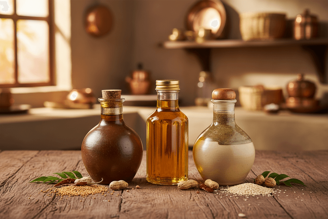 Cold pressed oil combo collection by Sidhi Marwadi